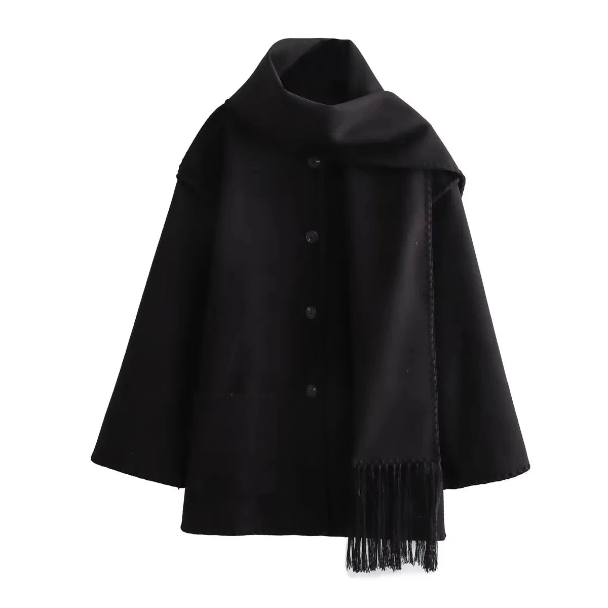 Syrvace 2024 Women Autumn Winter Casual Zigzag Scarf